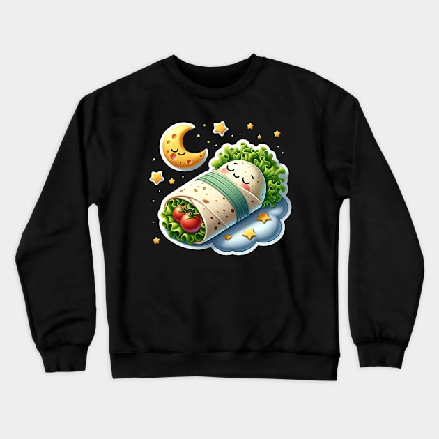 Adorable Sleeping Baby Taco Crewneck Sweatshirt by TaansCreation 